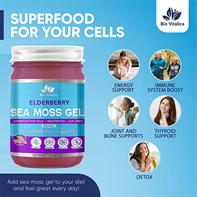 Sea Moss Elderberry Gel by BioVItalica